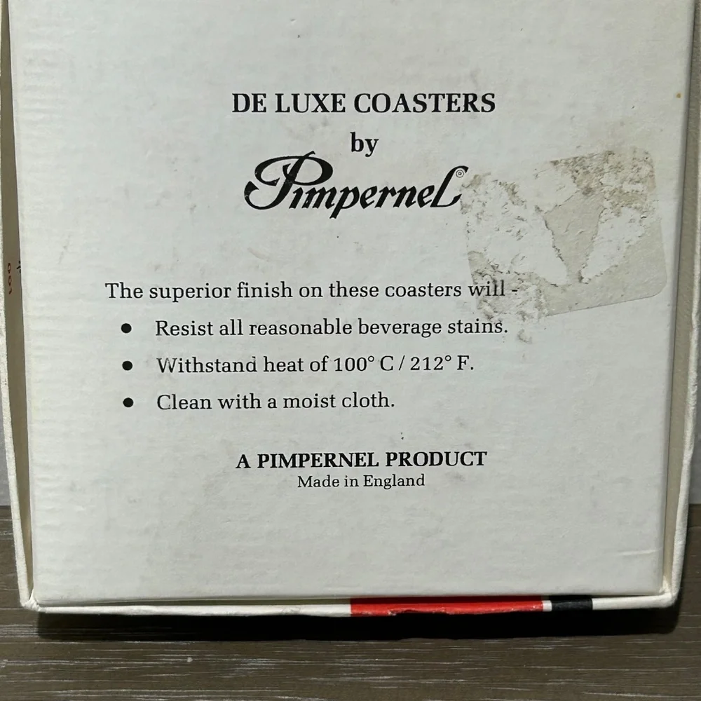 Coaster Set Famous British Golf Clubs in Box Set of 6 Pimpernel